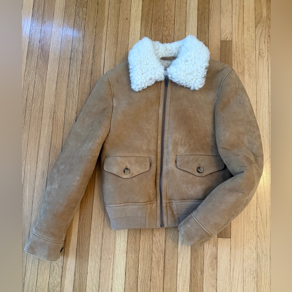 Incredible Re/Done suede and shearling bomber